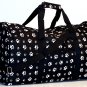 20" Black With White Doggie Paw Print Duffle Bag  SWDSI1018