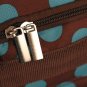 SWDSI1037- Brown W/Aqua Dots & Bow Travel Bag