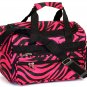 SWDSI1038 -13" Pink with Black Zebra Print travel Bag