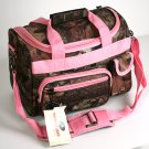SWDSI1041- Pink Straps Mossy Oak 14" Travel Bag