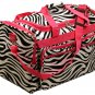 22" Black and white zebra print / pink trim travel Bag  SWDSI1134