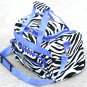 SWDSI1136 - 16" Black /White Zebra Print /Lavender trim travel Bag