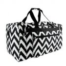 BLACK AND WHITE 22 IN CHEVRON DUFFLE  SWDSI1172
