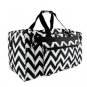 BLACK AND WHITE 22 IN CHEVRON DUFFLE  SWDSI1172