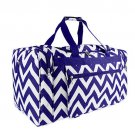 ROYAL BLUE AND WHITE 22 IN CHEVRON DUFFLE  SWDSI1177