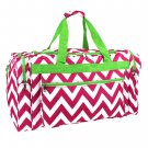 SWDSI1205 - PINK LIME GREEN 22 IN CHEVRON DUFFLE