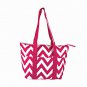 SWDSI1195 - Pink with White Chevron Tote Style Lunch Bag