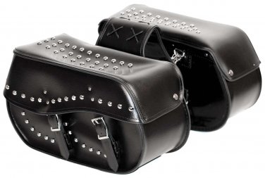 SWHH513 -2pc Studded Motorcycle Lugage Set