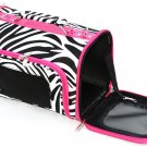 SWDSI534 S - 15 INCH SMALL PET CARRIER ZEBRA WITH PINK TRIM