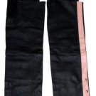SWHH140-L- Ladies Black/Pink Solid leather Motorcycle Chaps