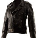 SZ Large Classic Design Patchwork Leather Motorcycle Jacket SWDSIHH112-LG