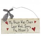10"x4" Wooden Sign Decor - Clean House  SWEDWP302