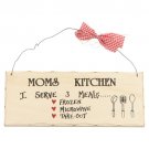 10"x4" Wooden Sign Decor - Mom's Kitchen  SWEDWP317