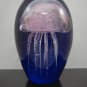 4" Glowing Pink Glass Jellyfish w/Background  SWEDJellyPink45BG
