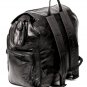 Black Patched Leather Backpack  DL161