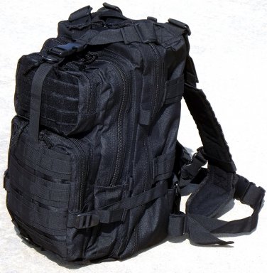 Black Tactical Military Style Backpack w/ Molle  SWDSIWW531
