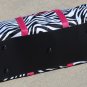 20" Black & White Zebra Print Duffle Bag w/ Pink Trim  SWDSI1086