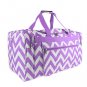 LAVENDER AND WHITE 22 IN CHEVRON DUFFLE  SWDSI1176