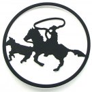 Metal Cut Out Roper On Horse - SWIWG  0170S-12107