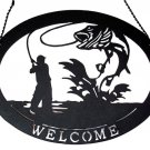 Large Metal Welcome Fishing Sign  - SWIWG   0170-16001