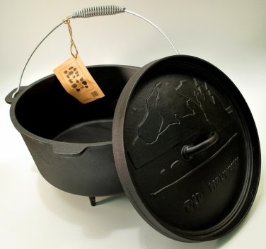 Old Mountain Cast Iron Preseasoned 8qt Dutch Oven with Feet - SWIWG 0166-10115