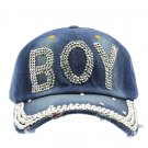 SWRUBJKH62703RDBUA - BLUE MESSAGE BOY  HAT AND CAP