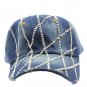 SWRUBJKH62706CRDBUA - BLUE LUCITE STONE BUCKLE  HAT AND CAP