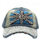 SWRUBNLH2302RDBUA - GRAY LUCITE STONE BUCKLE  HAT AND CAP