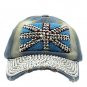 SWRUBNLH2302RDBUA - GRAY LUCITE STONE BUCKLE  HAT AND CAP