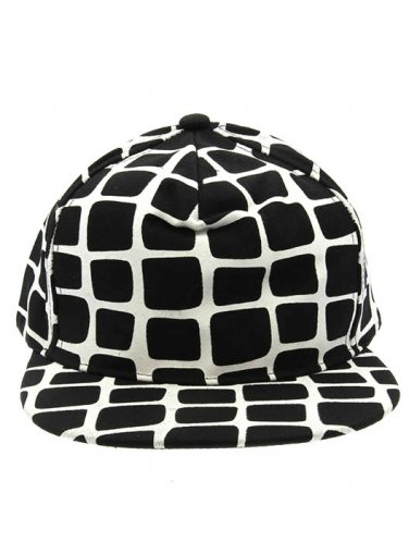SWRUBNLH2266BLK - BLACK SQUARE SNAPBACK HAT AND CAP