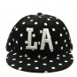 SWRUBNLH2283BKW - BLACK/WHITE LETTER LA  HAT AND CAP