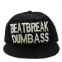 SWRUBNLH2284BLK - BLACK MESSAGE BEAT BREAK DUMBASS  HAT AND CAP