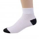 SIZE 10-13  1 DOZEN AMERICAN MADE MEN'S ROYAL HEEL AND TOE CREW SOCKS SWALSKQ10BLKHT