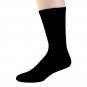 SIZE 10-13  1 DOZEN AMERICAN MADE MEN'S SOLID BLACK CREW SOCKS SWALSKC10SBLK