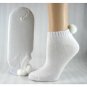 1 DOZEN SIZE 9-11 WOMENS POM POM NO SHOW SOCKS WITH WHITE BALL  SWALSKPOM-WHITE