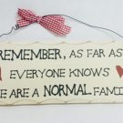 10" x 4" Wooden Sign Decor - Normal Family - SWEDWP343