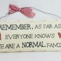 10" x 4" Wooden Sign Decor - Normal Family - SWEDWP343