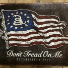 16'' X 12.5'' Don't Tread On Me Flag Tin Sign  SWEDD1873