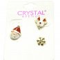 CHRISTMAS 3 PCS EARRING SET - SWRUBMME23869GDMLT