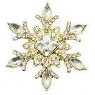 SNOWFLAKE METAL PIN AND BROOCH - SWRUBMMP30899GDCLR