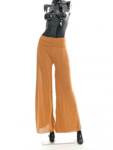SZ LG PALAZZO STRETCH PANTS - SWRUBJTA99004LBRO