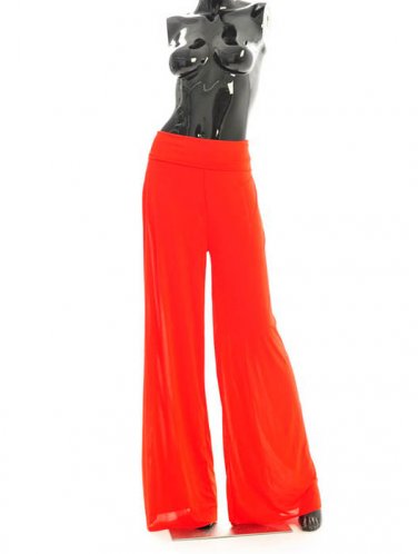 SZ SM PALAZZO STRETCH PANTS - SWRUBJTA99004SRED