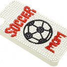 IPHONE 4S COVER GLASS BEAD SPORTS SOCCER MOM - SWRUBDGA99026NBKW