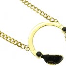 HEADPHONES LINK  NECKLACE - SWRUBNYN1182GDBLK