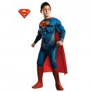 SZ Medium Man of Steel Deluxe Boy's Superman Costume - SWWHCR886891