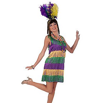 Women's Mardi Gras Frisky Flapper Costume - SWWHCF67988