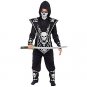 SZ Medium Boys Silver Skull Lord Ninja Costume - SWWHCFW110092S