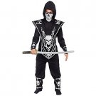 SZ Large Boys Silver Skull Lord Ninja Costume - SWWHCFW110092S