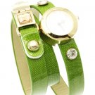 VINYL WRAP AROUND  FASHION WATCH   - SWRUBWJW8032GDGRN