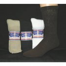 1 DOZEN SIZE 10-13 PHYICIANS CHOICE ASST COLORS DIABETIC CREW BROWNS & TAN  SWALSKPC10BTAST